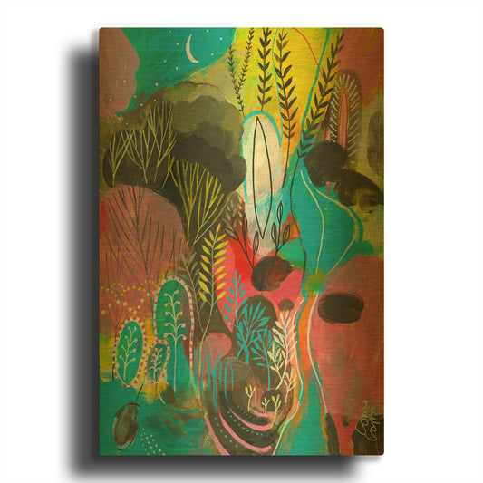 'Water Cycles' By Corina Capri Gold Metal Wall Art