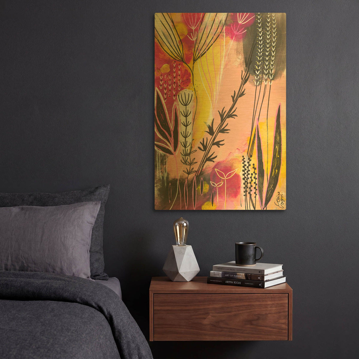 'Spring in Pink' By Corina Capri Gold Metal Wall Art