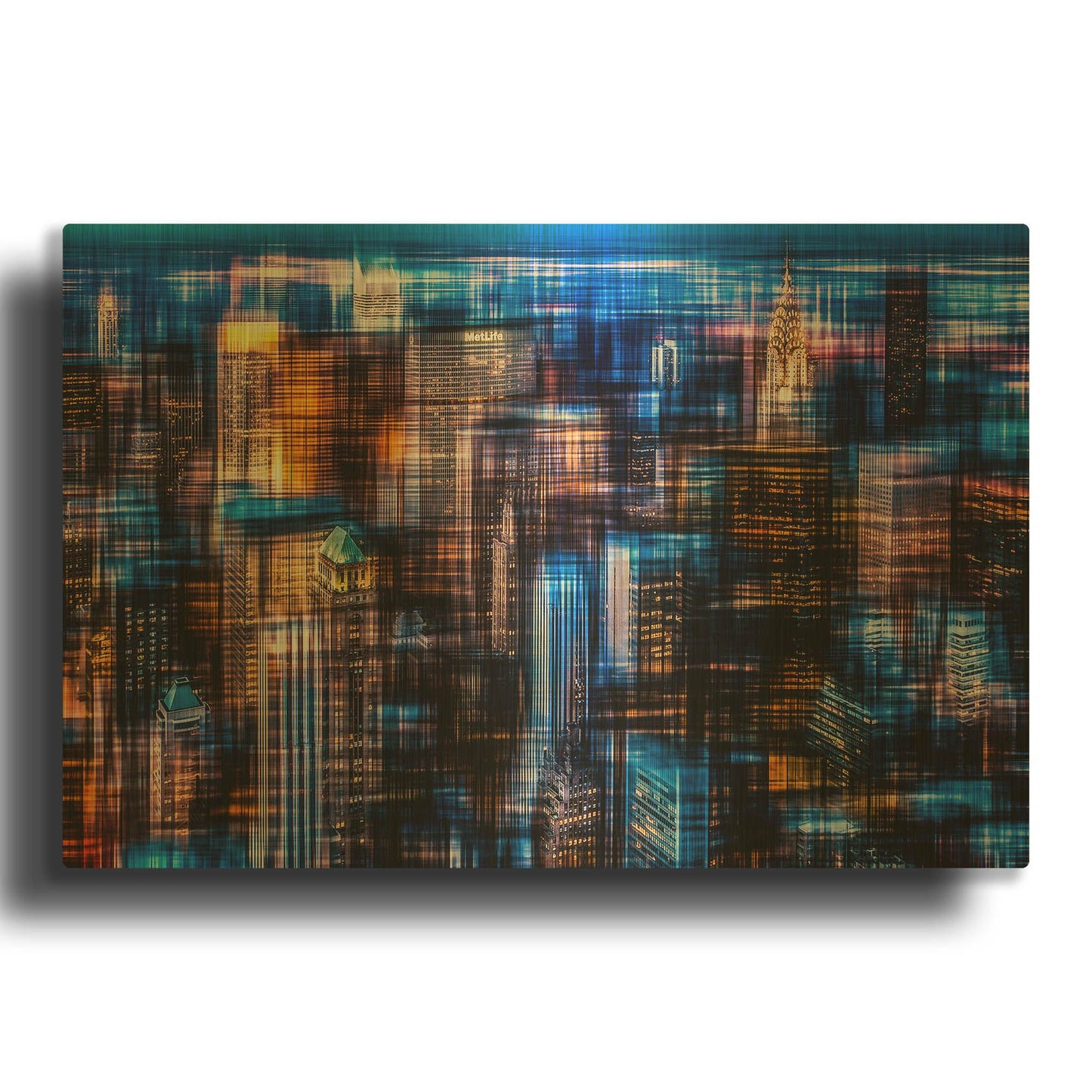 'Downtown II' By Hannes Cmarits Gold Metal Wall Art