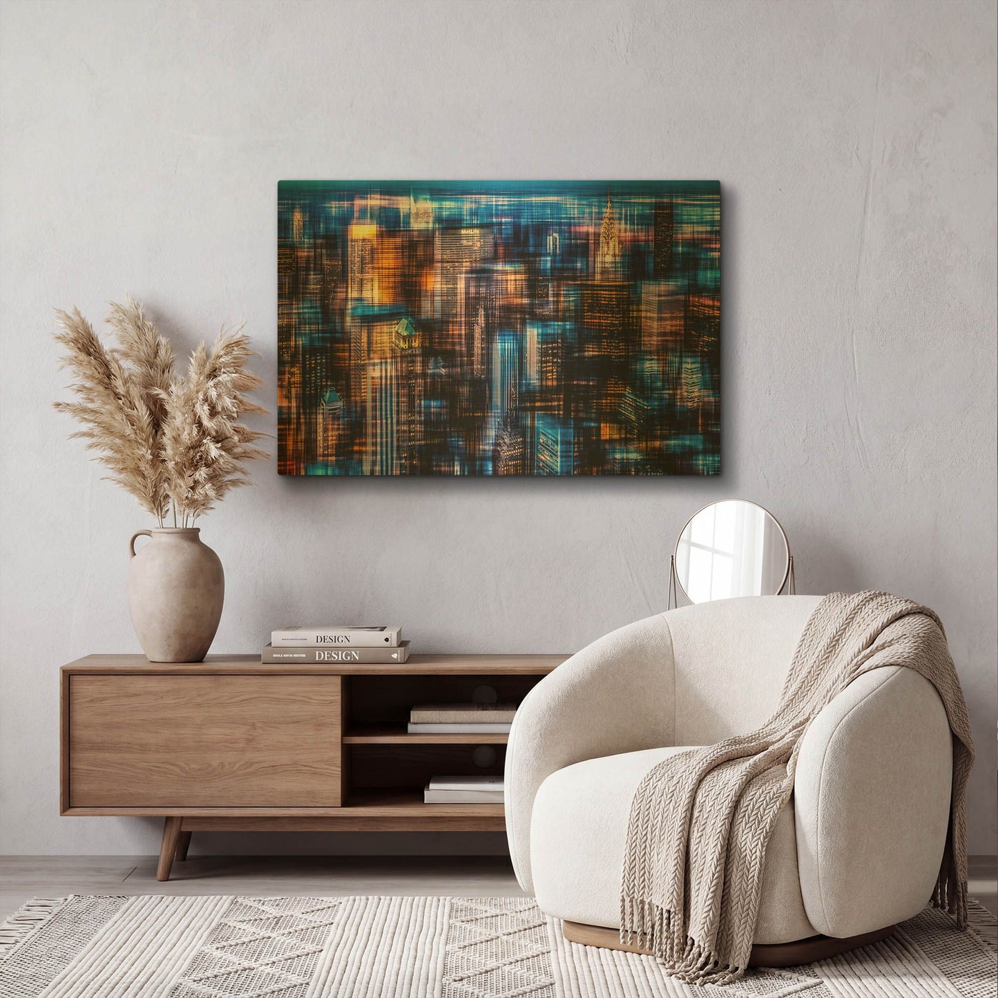 'Downtown II' By Hannes Cmarits Gold Metal Wall Art