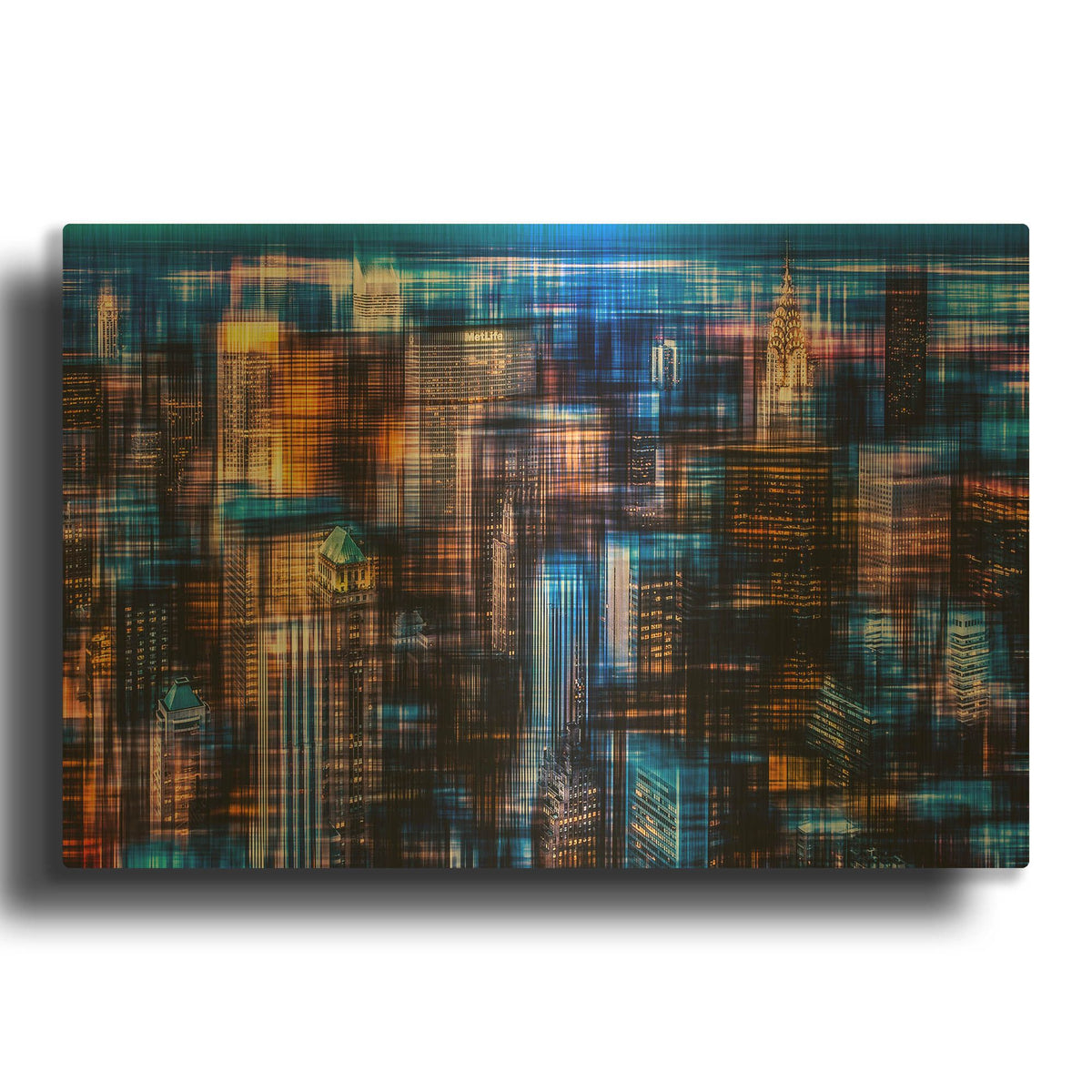 'Downtown II' By Hannes Cmarits Gold Metal Wall Art