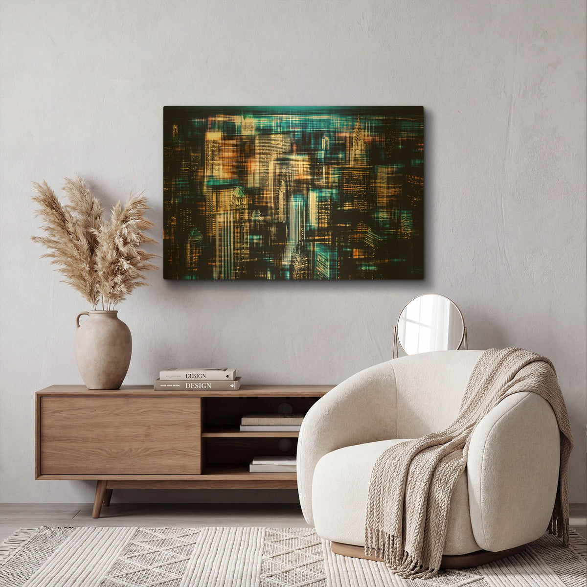 'Downtown I' By Hannes Cmarits Gold Metal Wall Art