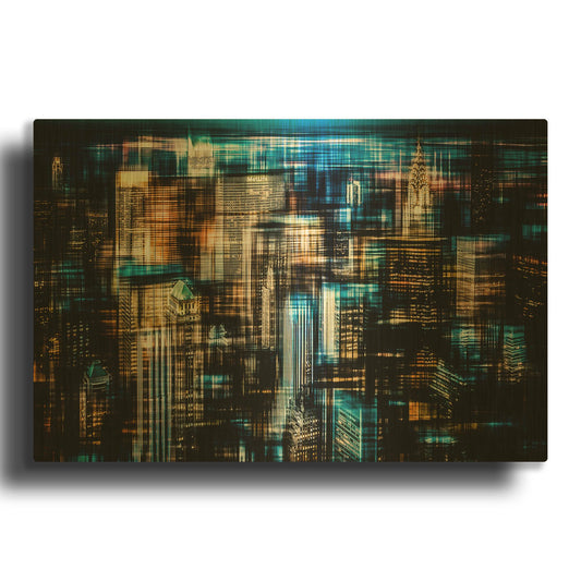 'Downtown I' By Hannes Cmarits Gold Metal Wall Art