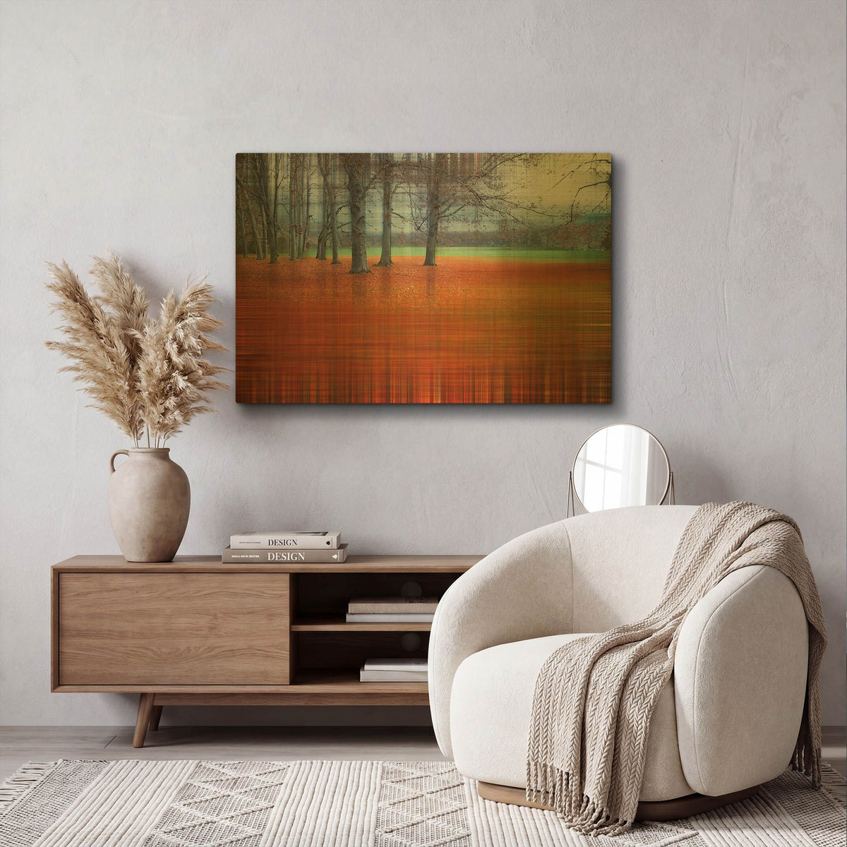 'Abstract Autumn' By Hannes Cmarits Gold Metal Wall Art