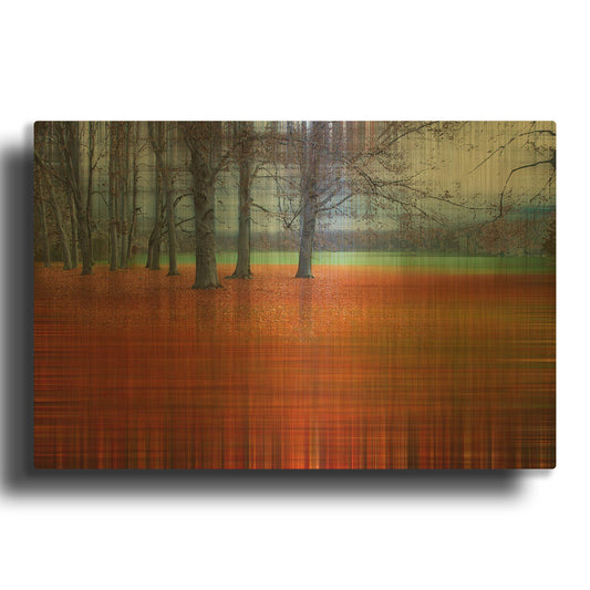 'Abstract Autumn' By Hannes Cmarits Gold Metal Wall Art