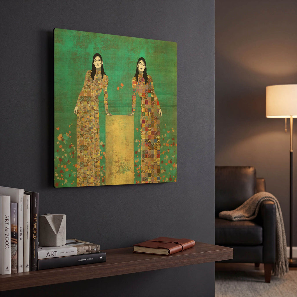 'Dale la Vueltas' By Jose Cacho Gold Metal Wall Art