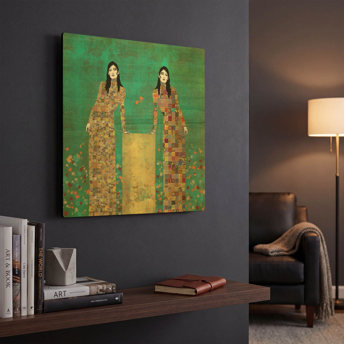 'Dale la Vueltas' By Jose Cacho Gold Metal Wall Art