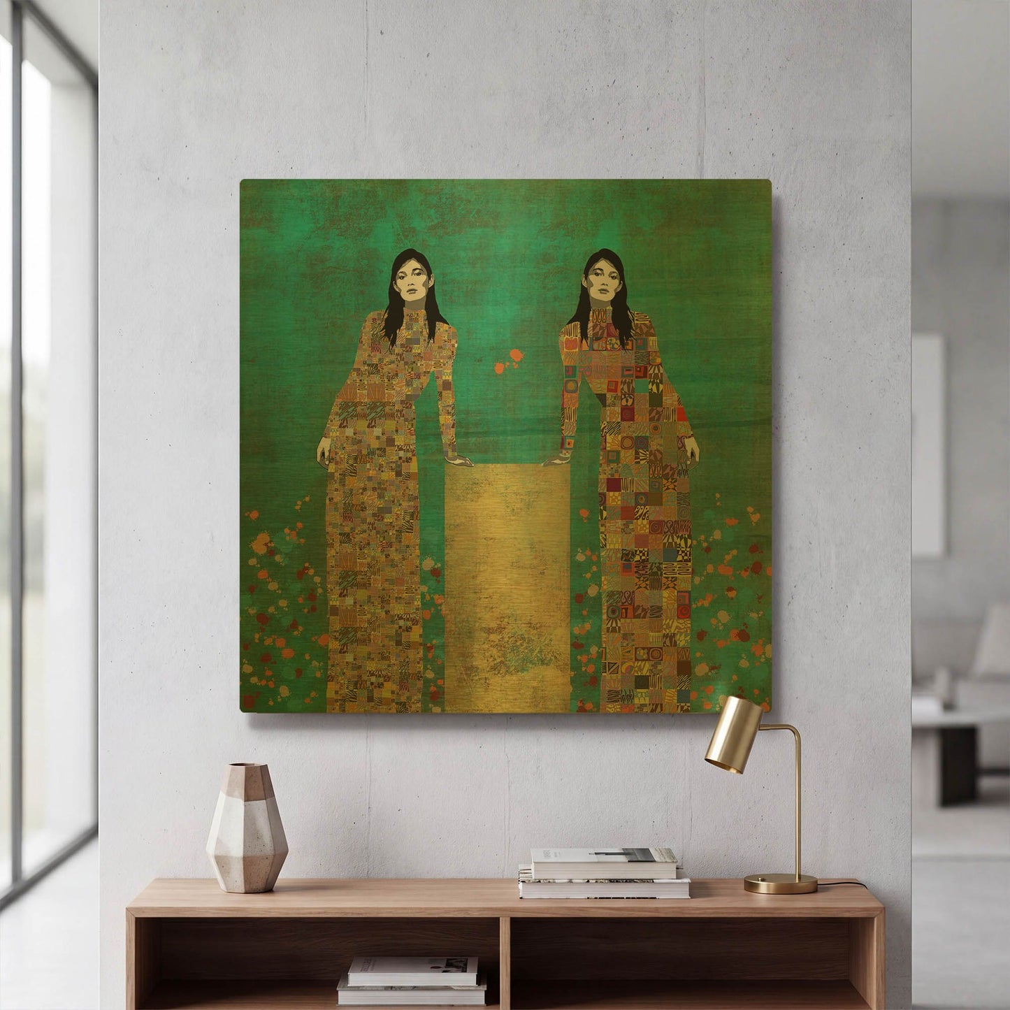 'Dale la Vueltas' By Jose Cacho Gold Metal Wall Art