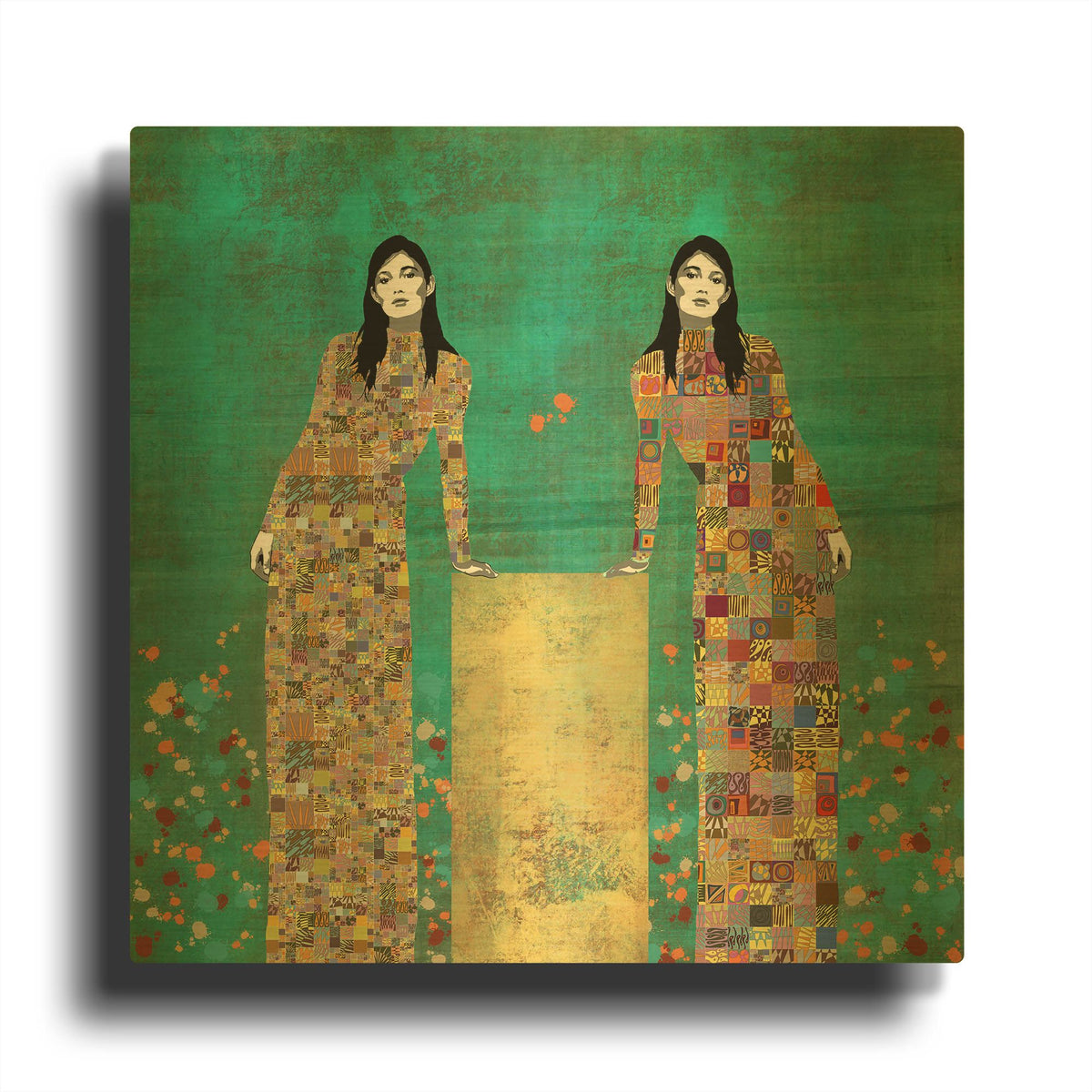 'Dale la Vueltas' By Jose Cacho Gold Metal Wall Art