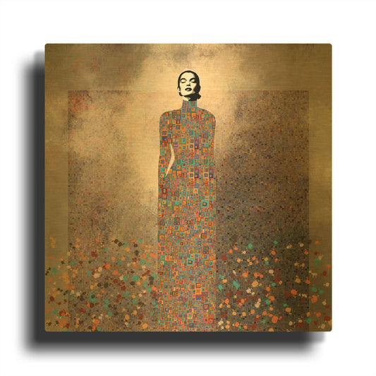 'Esta es mi Musica' By Jose Cacho Gold Metal Wall Art