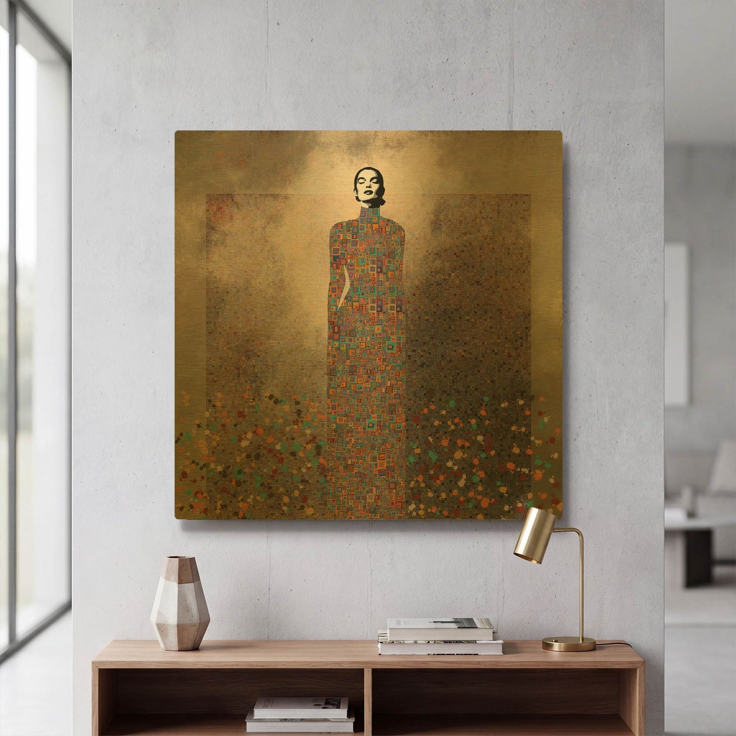 'Esta es mi Musica' By Jose Cacho Gold Metal Wall Art