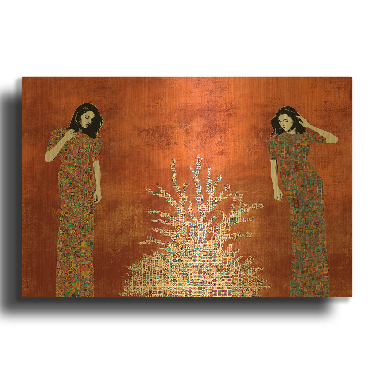 'La Fuente' By Jose Cacho Gold Metal Wall Art
