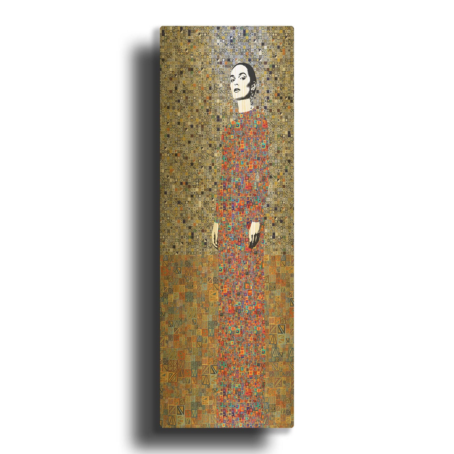 'La Liveracion del Pasado' By Jose Cacho Gold Metal Wall Art