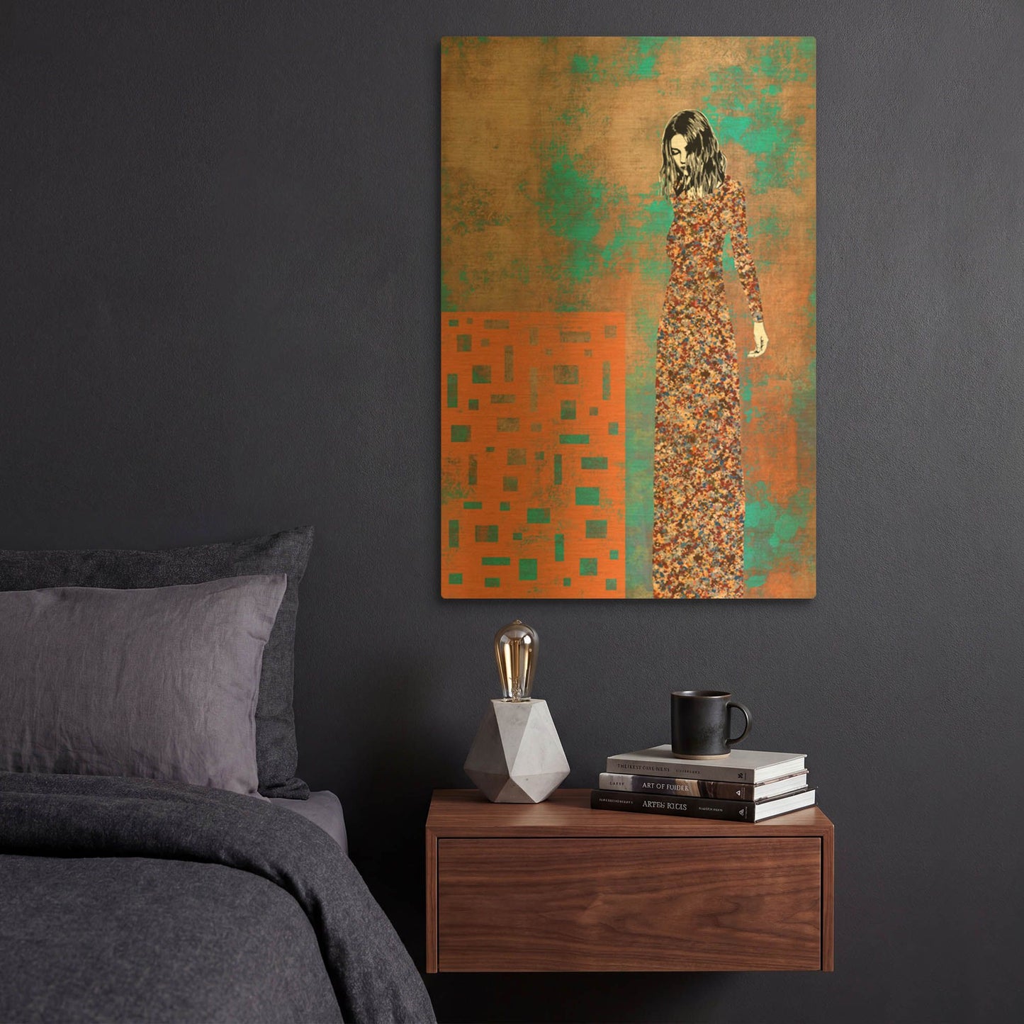 'La Entrada' By Jose Cacho Gold Metal Wall Art