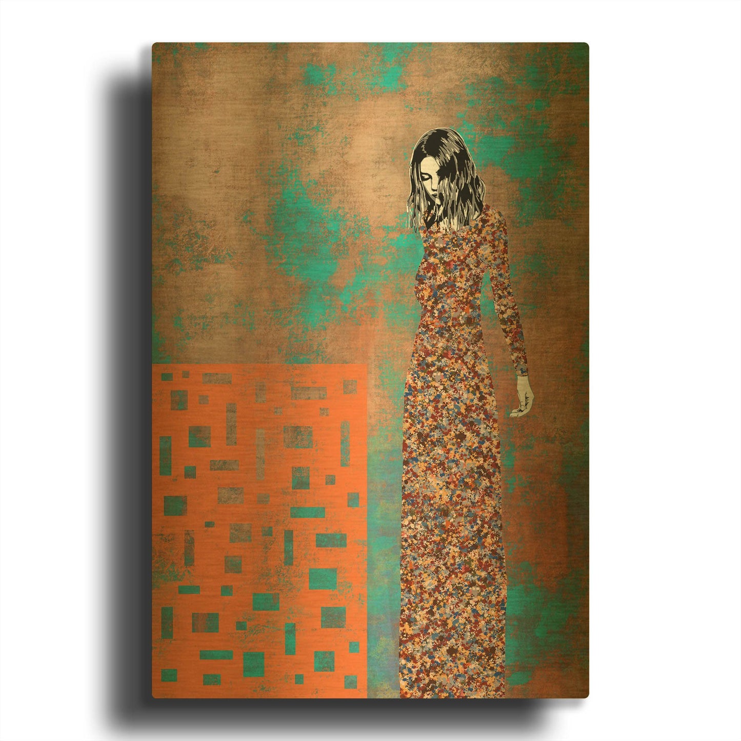 'La Entrada' By Jose Cacho Gold Metal Wall Art