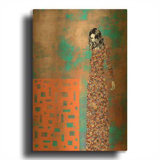 'La Entrada' By Jose Cacho Gold Metal Wall Art