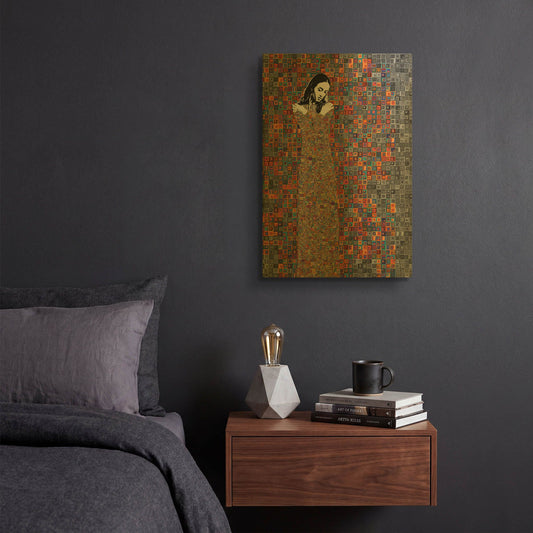 'El Abrazo' By Jose Cacho Gold Metal Wall Art