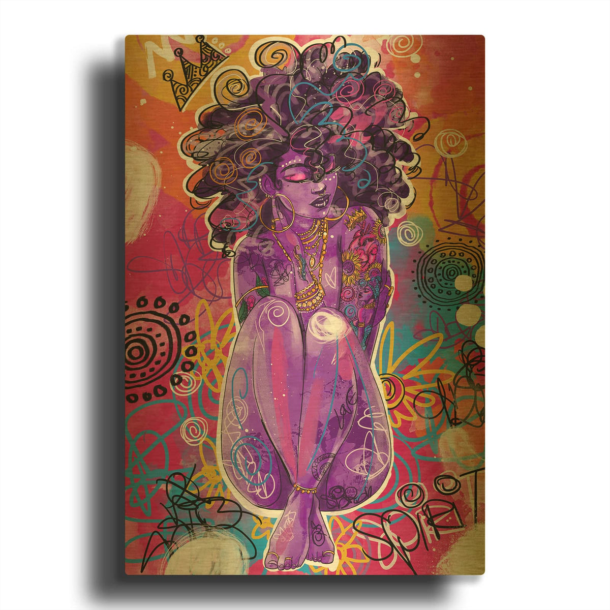 'Nomusa' By Justin Copeland Gold Metal Wall Art