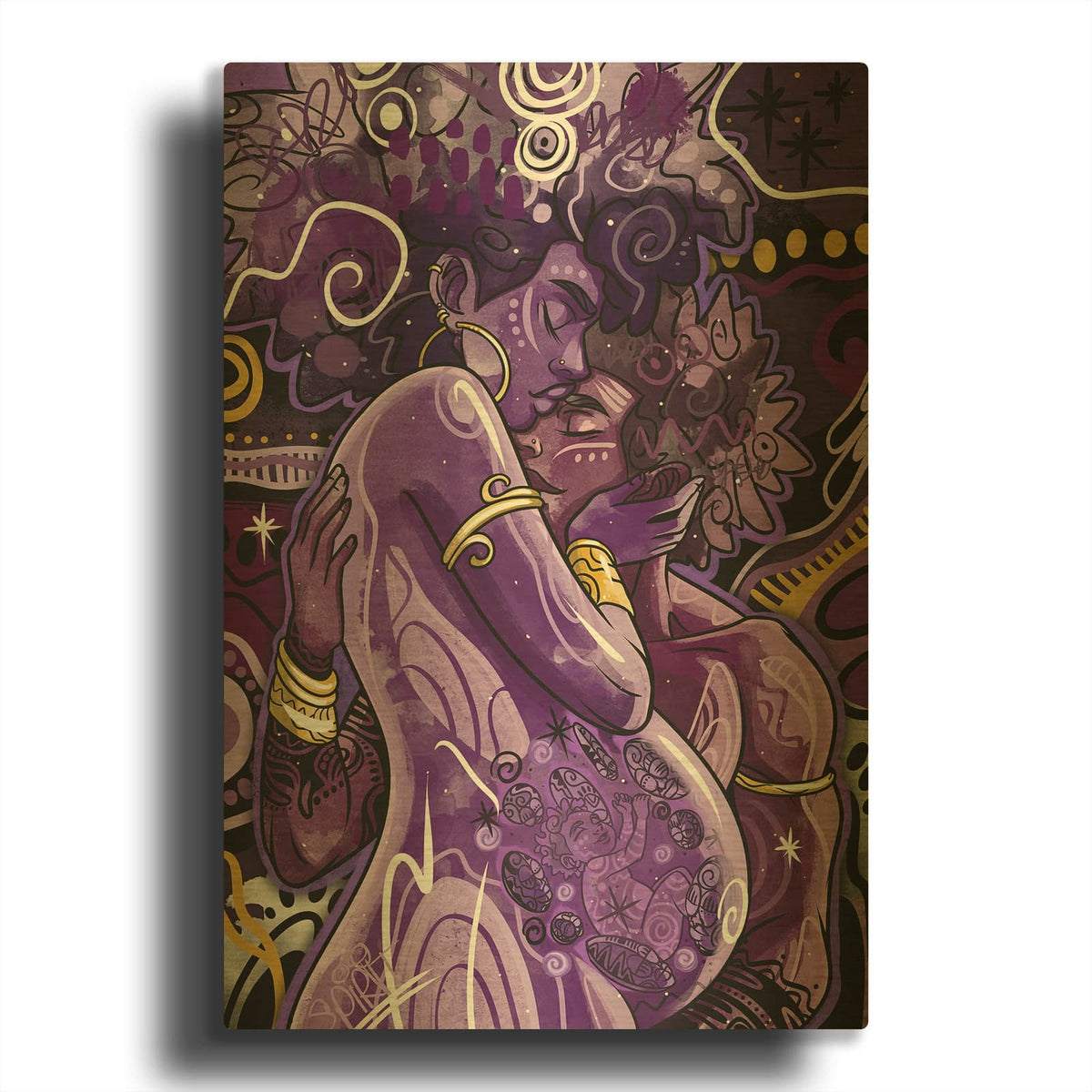 'Divine Protection' By Justin Copeland Gold Metal Wall Art