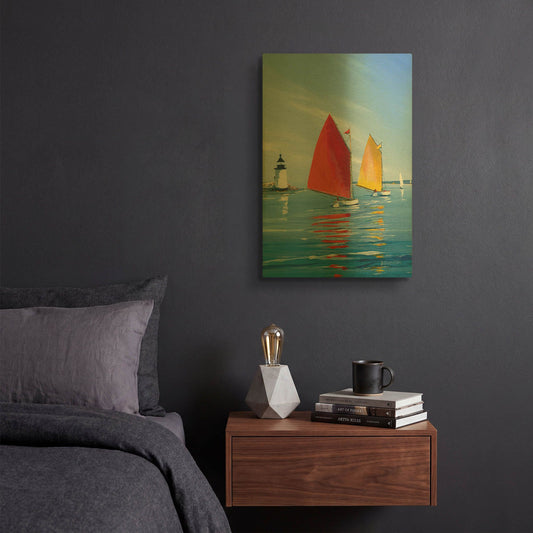 'Horizon Light' By Sally Caldwell Fisher Gold Metal Wall Art