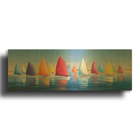 'Flying Colors' By Sally Caldwell Fisher Gold Metal Wall Art