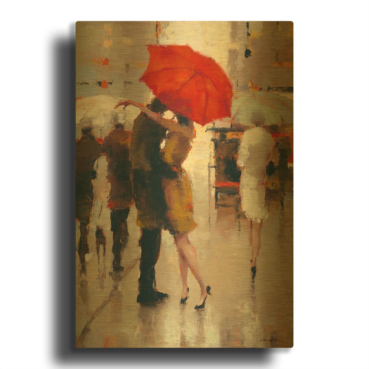 'Sweet Surprise' By Lorraine Christie Gold Metal Wall Art