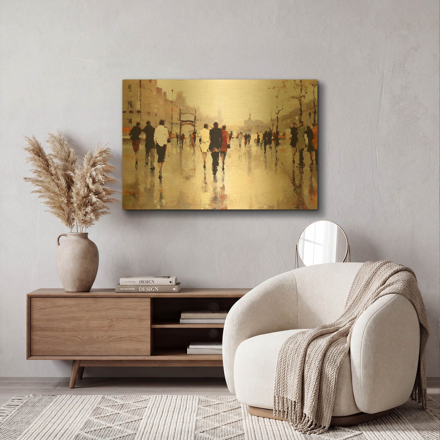 'Lone Lilly' By Lorraine Christie Gold Metal Wall Art