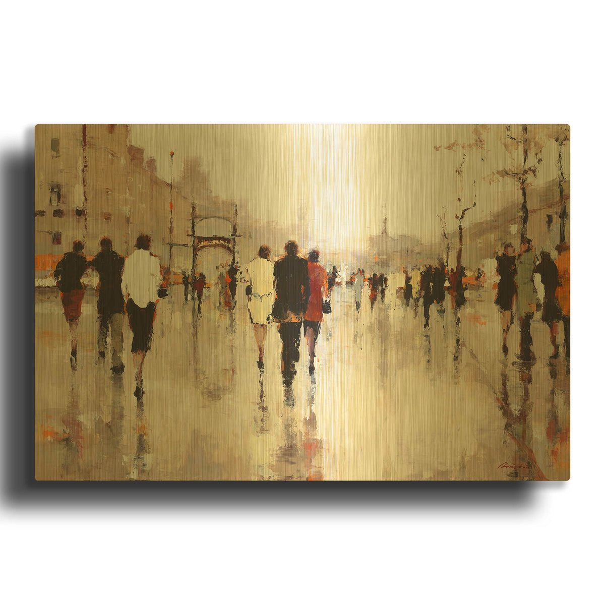 'Lone Lilly' By Lorraine Christie Gold Metal Wall Art