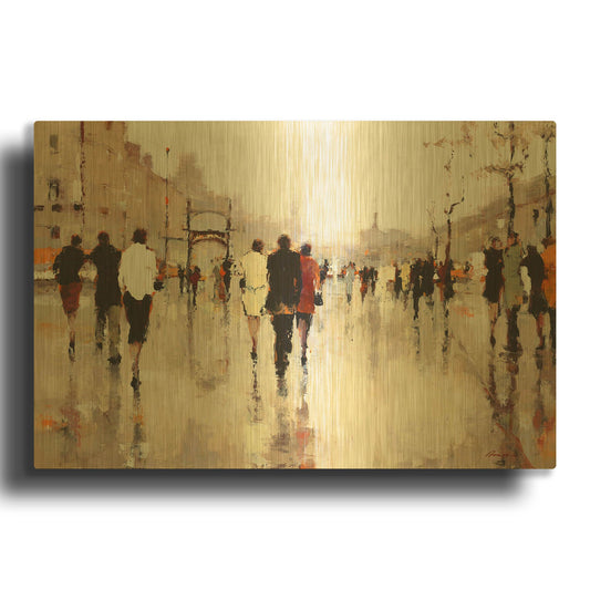 'Lone Lilly' By Lorraine Christie Gold Metal Wall Art