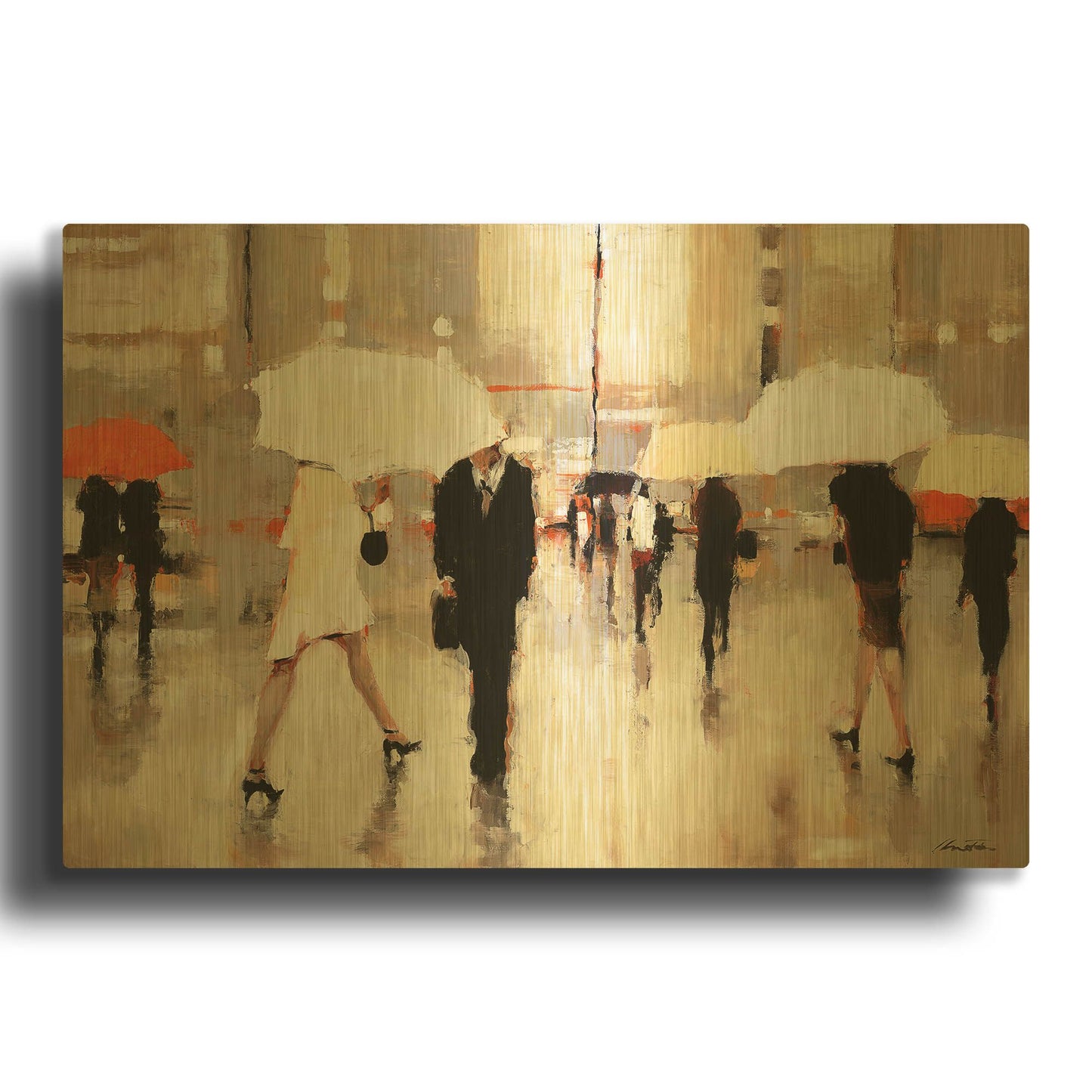 'When Stars Collide' By Lorraine Christie Gold Metal Wall Art