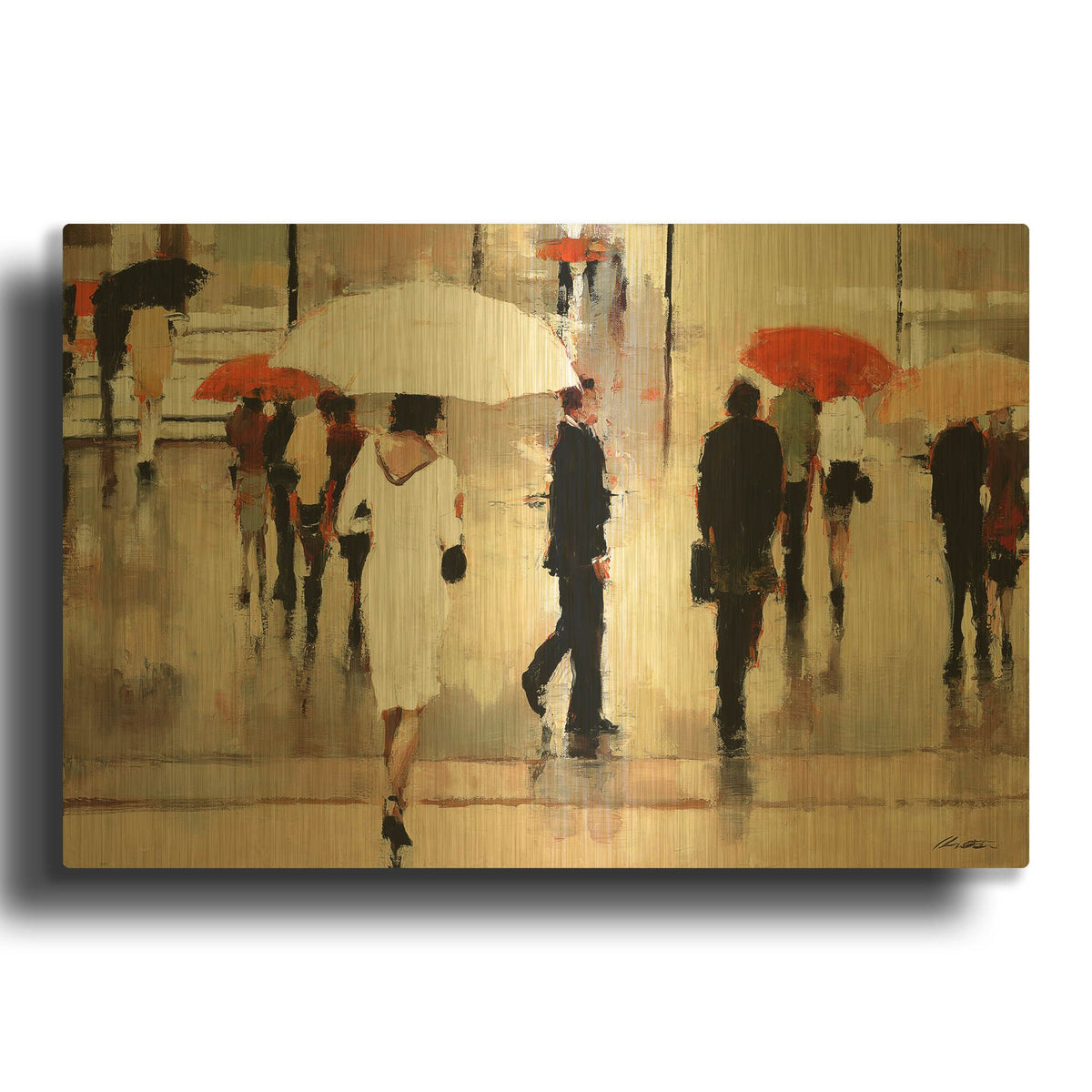 'My Complex Heart' By Lorraine Christie Gold Metal Wall Art