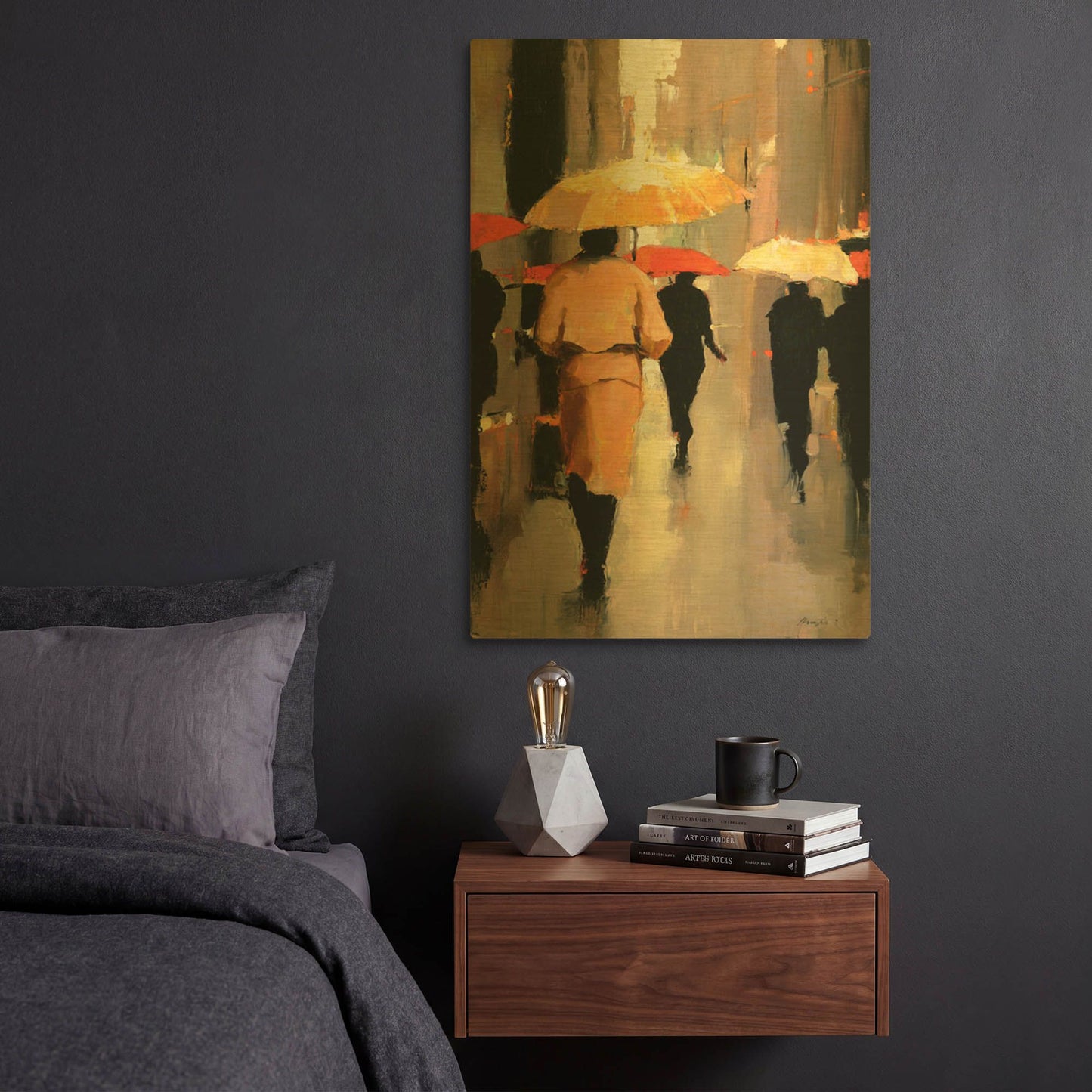 'In Barcelona' By Lorraine Christie Gold Metal Wall Art