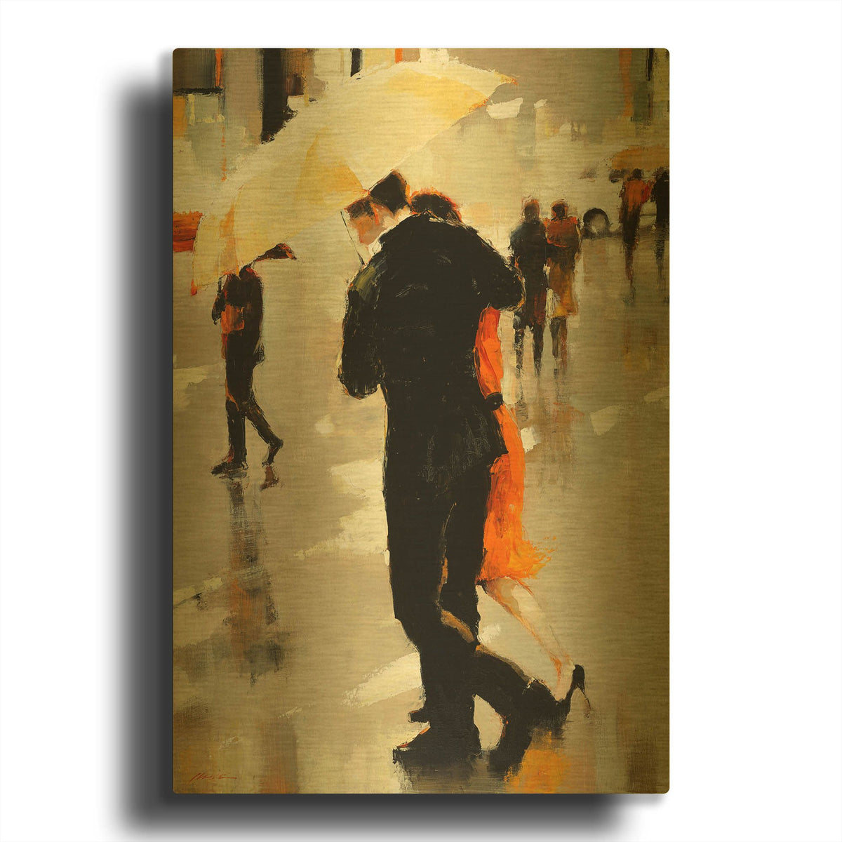 'Shelter of the Soul' By Lorraine Christie Gold Metal Wall Art