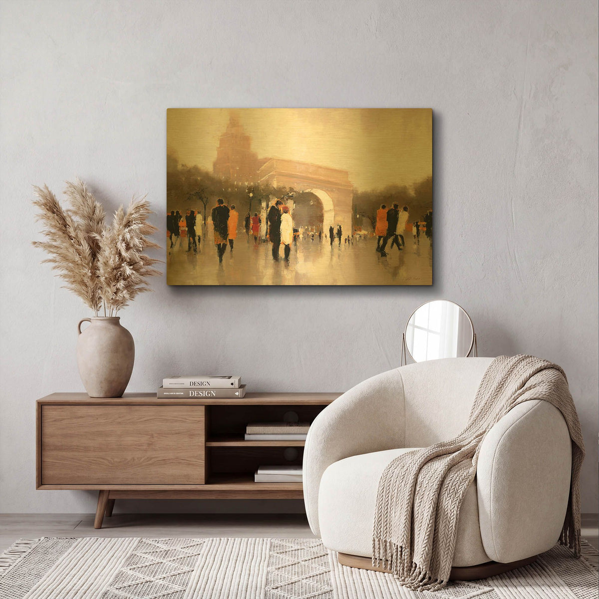 'Monumental Day' By Lorraine Christie Gold Metal Wall Art
