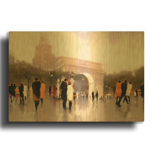 'Monumental Day' By Lorraine Christie Gold Metal Wall Art