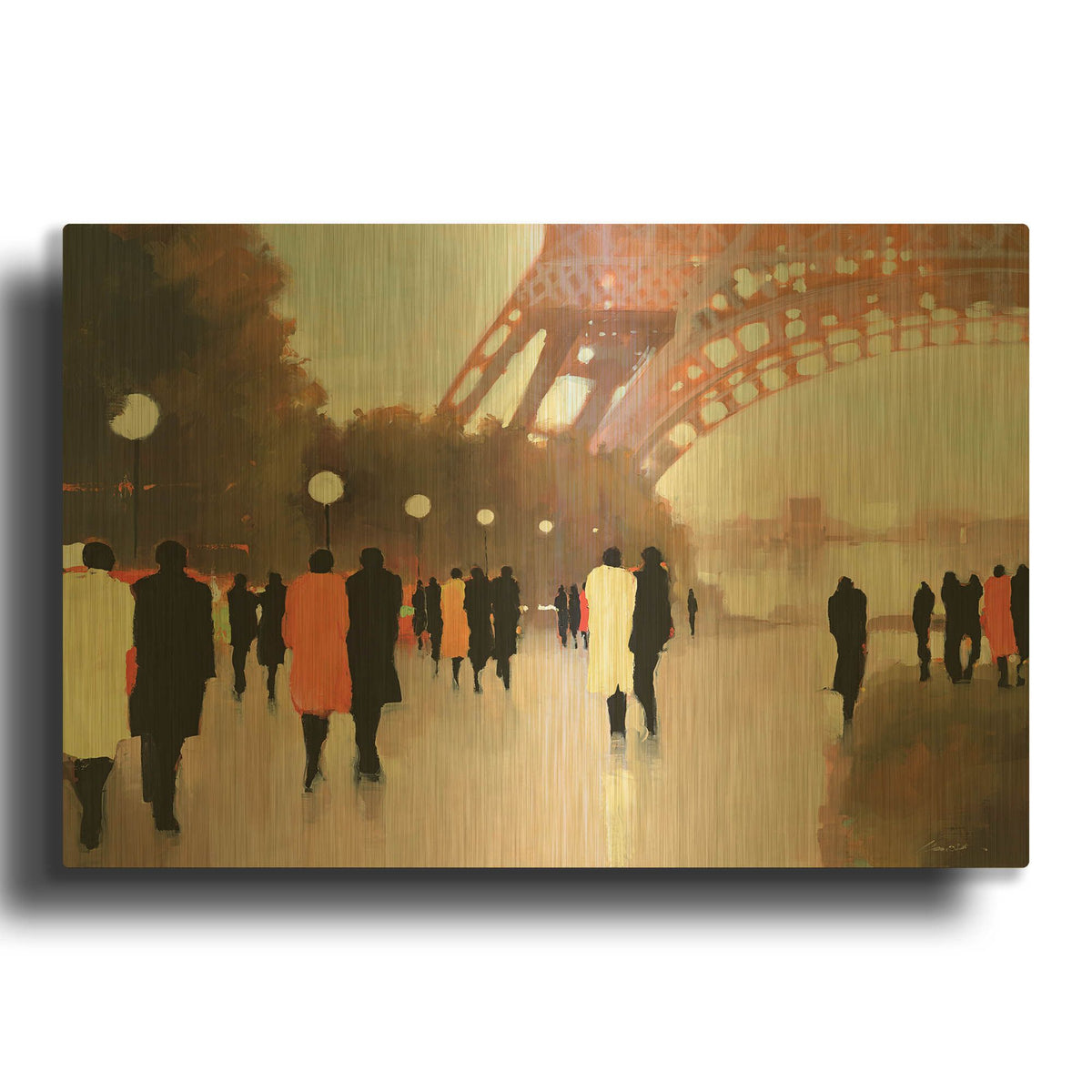 'Paris Remembered' By Lorraine Christie Gold Metal Wall Art