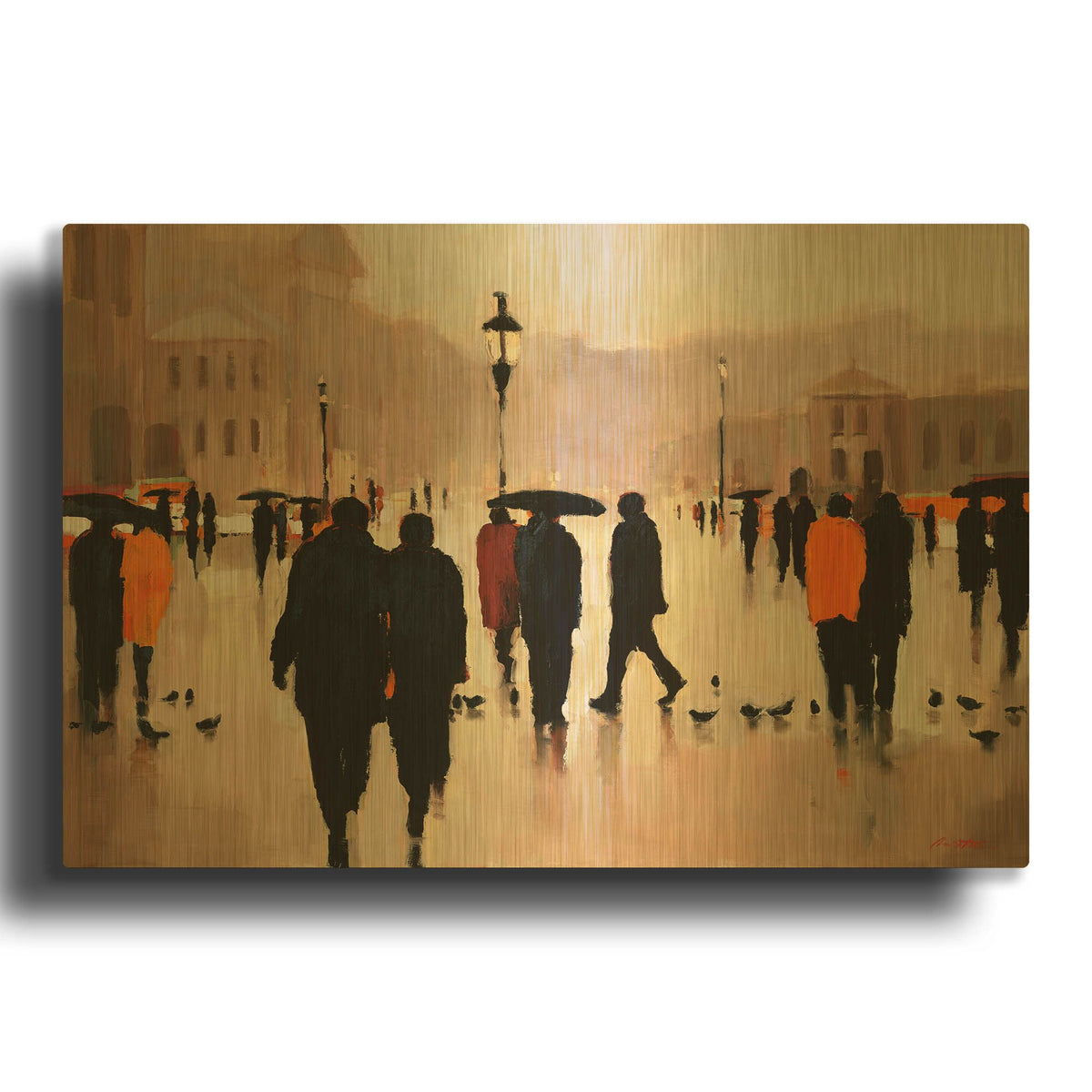 'Where We Once Walked' By Lorraine Christie Gold Metal Wall Art