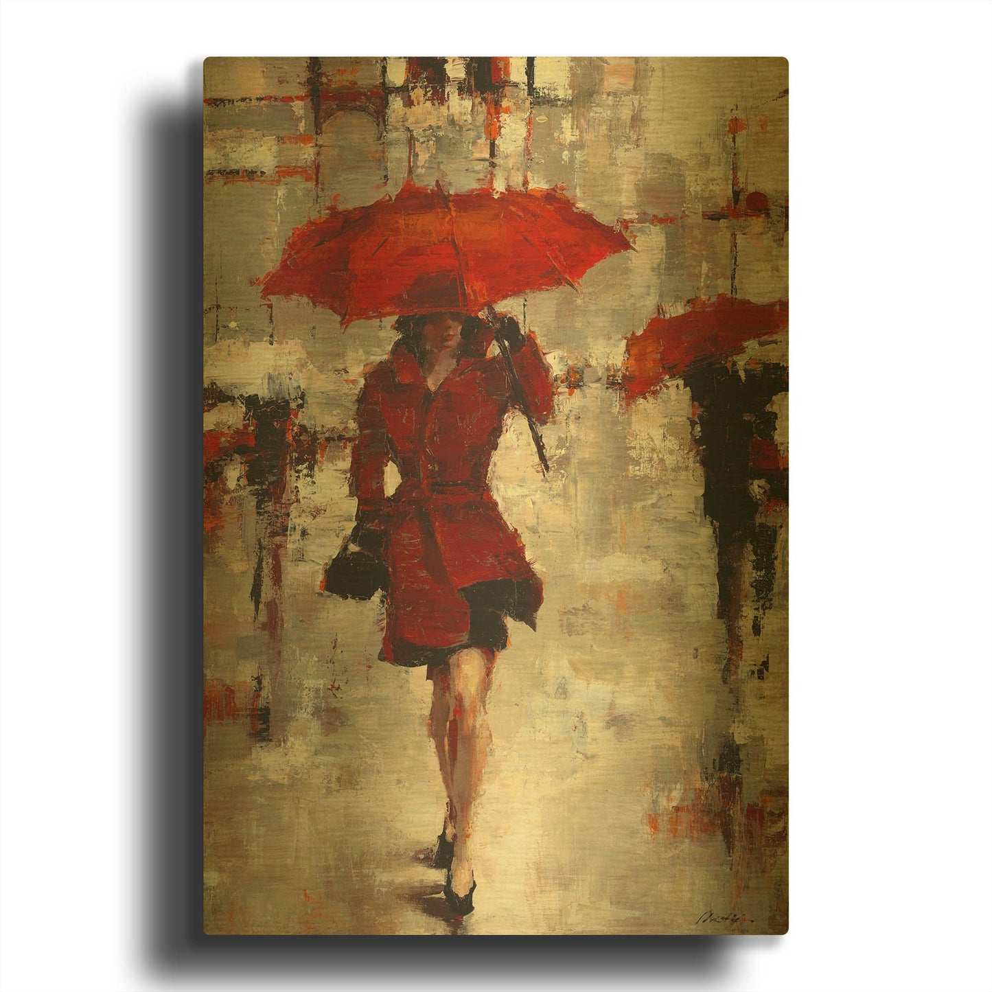 'Paris Invitation' By Lorraine Christie Gold Metal Wall Art
