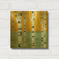 'Early Winter Birches' By Michelle Calkins Gold Metal Wall Art