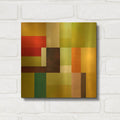 'Color Study Abstract 2' By Michelle Calkins Gold Metal Wall Art