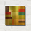 'Color Study Abstract 1' By Michelle Calkins Gold Metal Wall Art