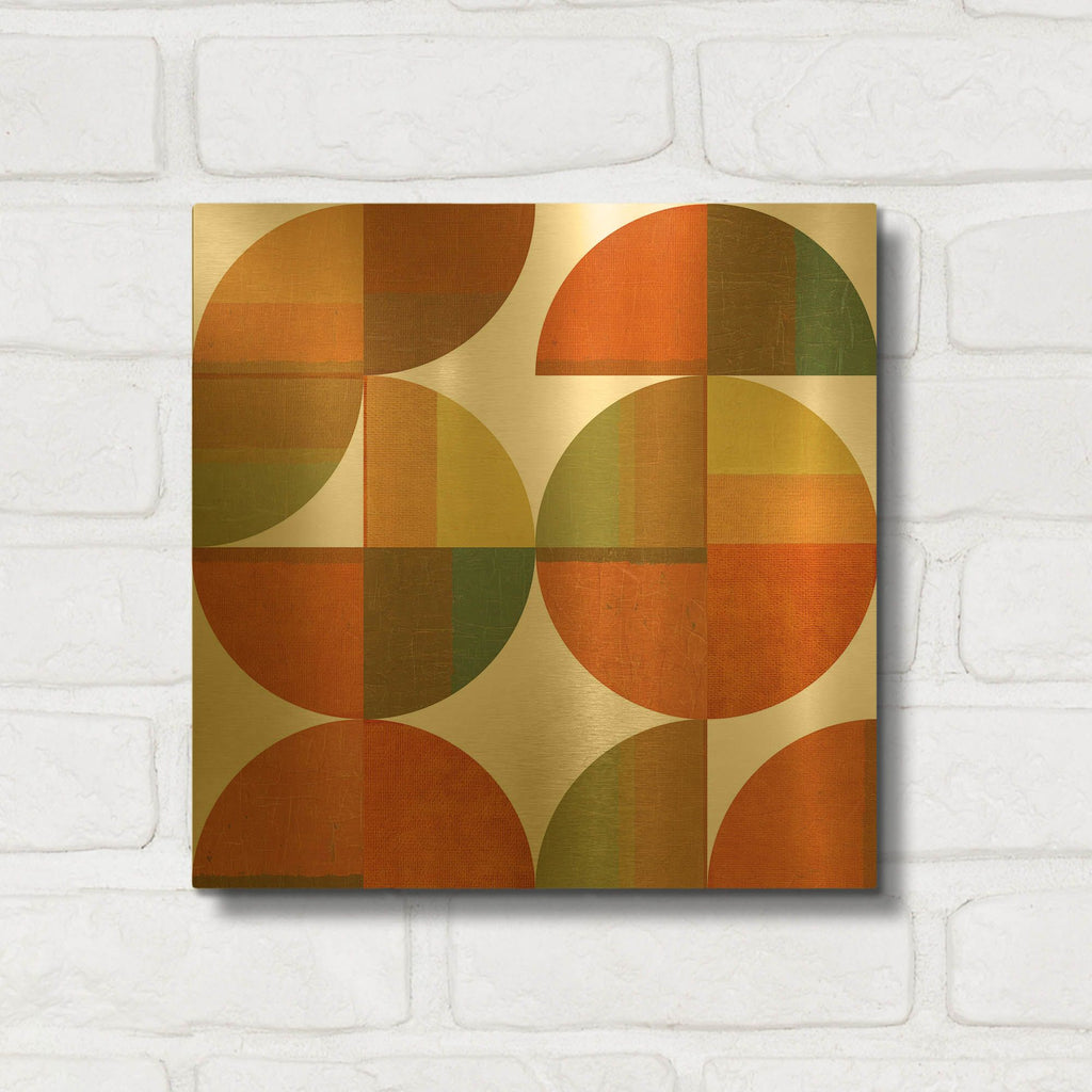 'Four Suns Quartered' By Michelle Calkins Gold Metal Wall Art