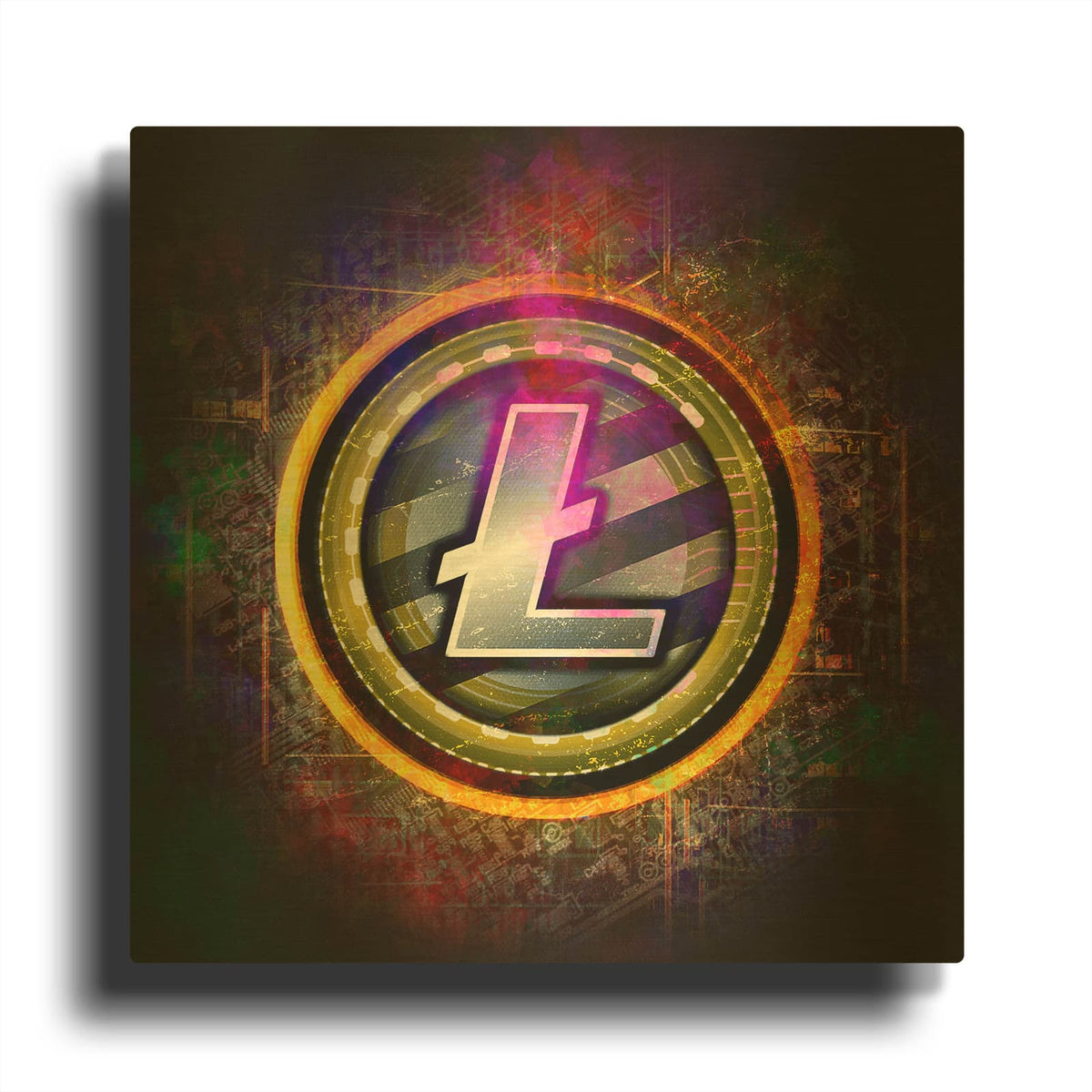 'Litecoin Better Than Gold' By Epic Portfolio Gold Metal Wall Art
