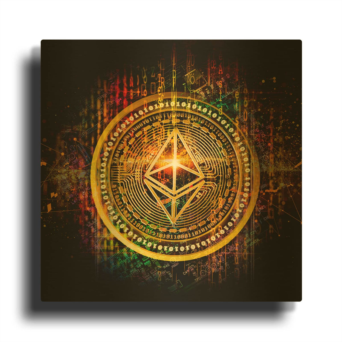 'Ethereum Better Than Gold' By Epic Portfolio Gold Metal Wall Art