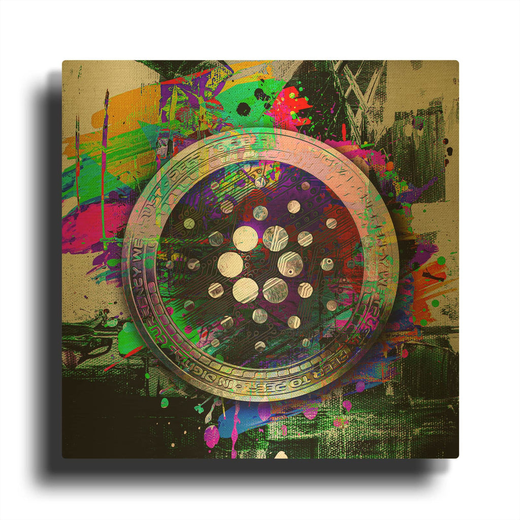 'Cardano Crypto Predator' By Epic Portfolio Gold Metal Wall Art