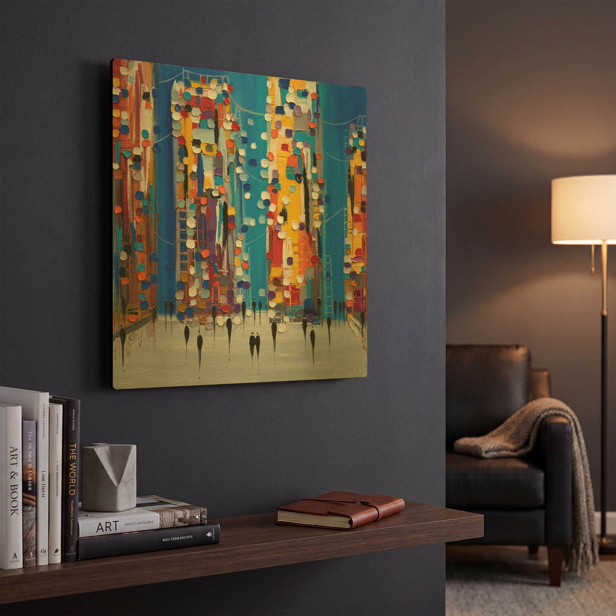 'City Sunrise' By Ekaterina Ermilkina Gold Metal Wall Art