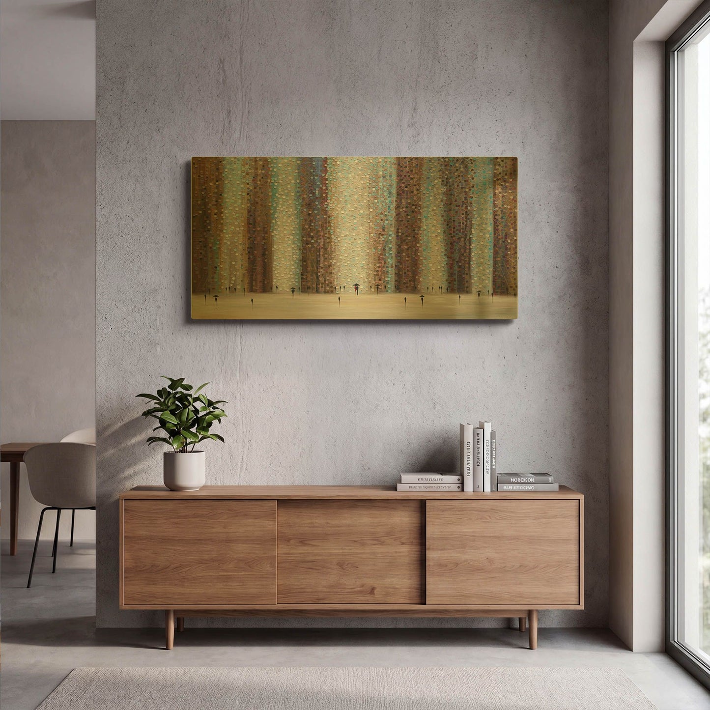 'Rain And Love' By Ekaterina Ermilkina Gold Metal Wall Art