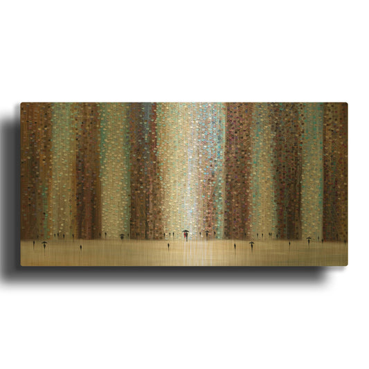 'Rain And Love' By Ekaterina Ermilkina Gold Metal Wall Art