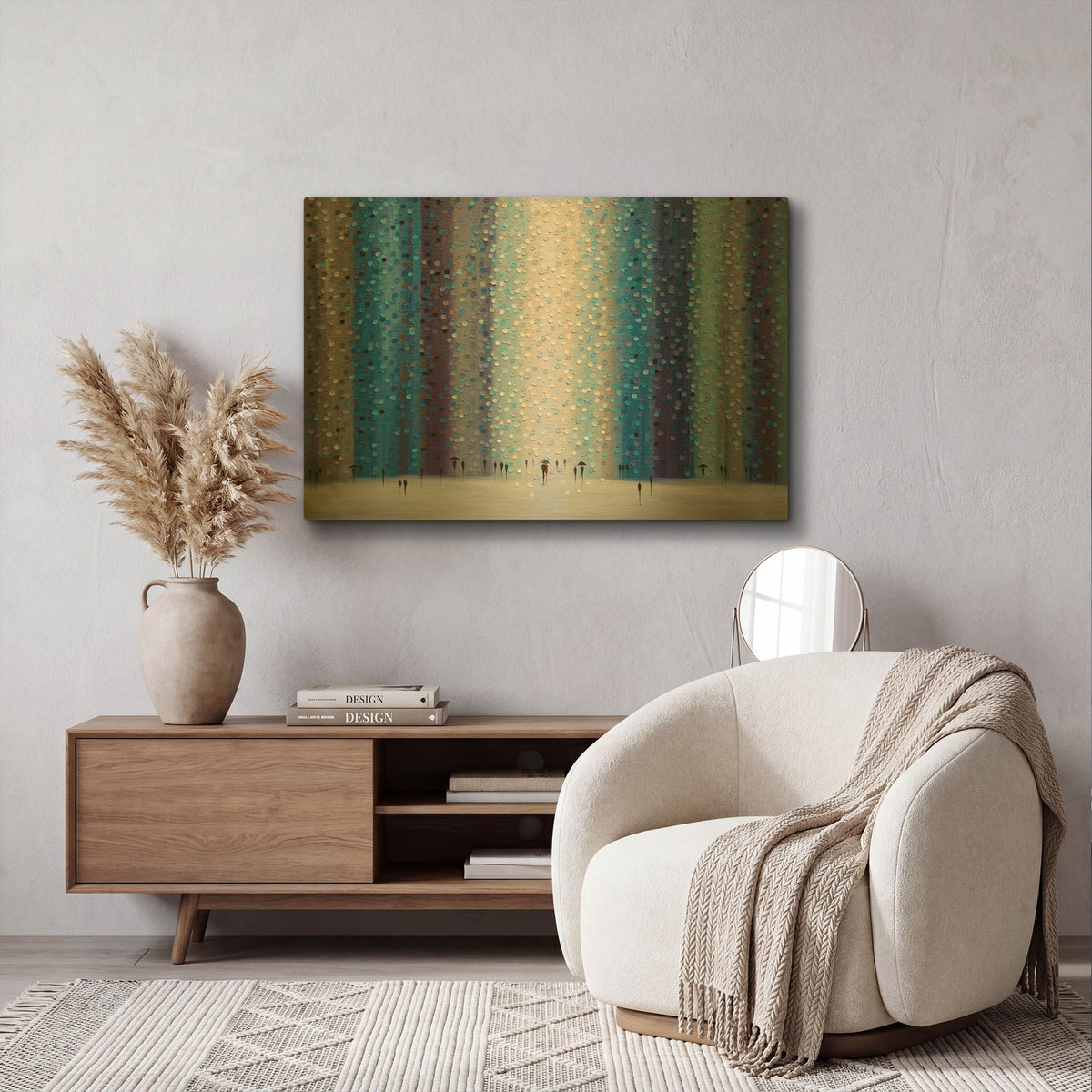 'Rainy City For' By Ekaterina Ermilkina Gold Metal Wall Art