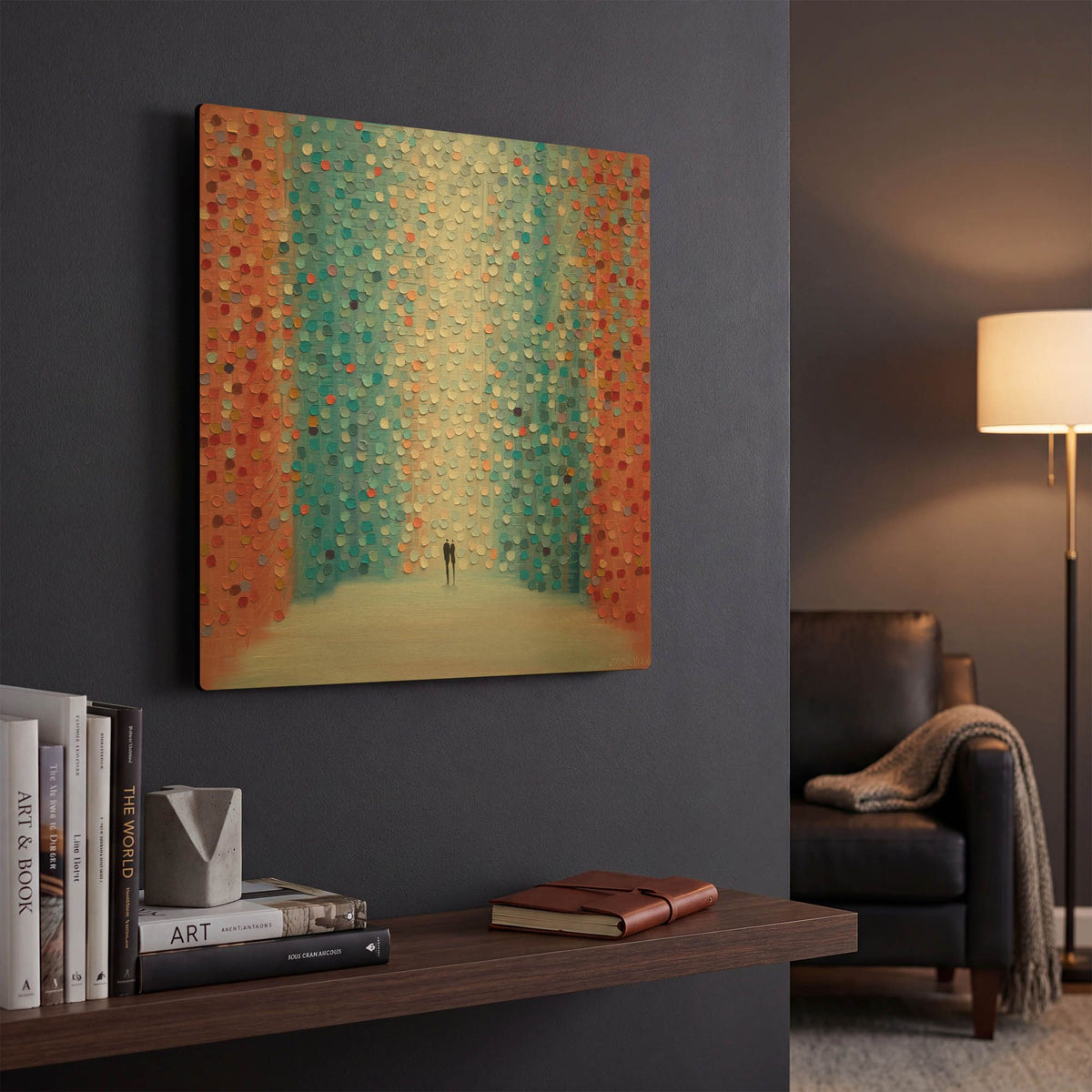 'Saturday Sunset' By Ekaterina Ermilkina Gold Metal Wall Art